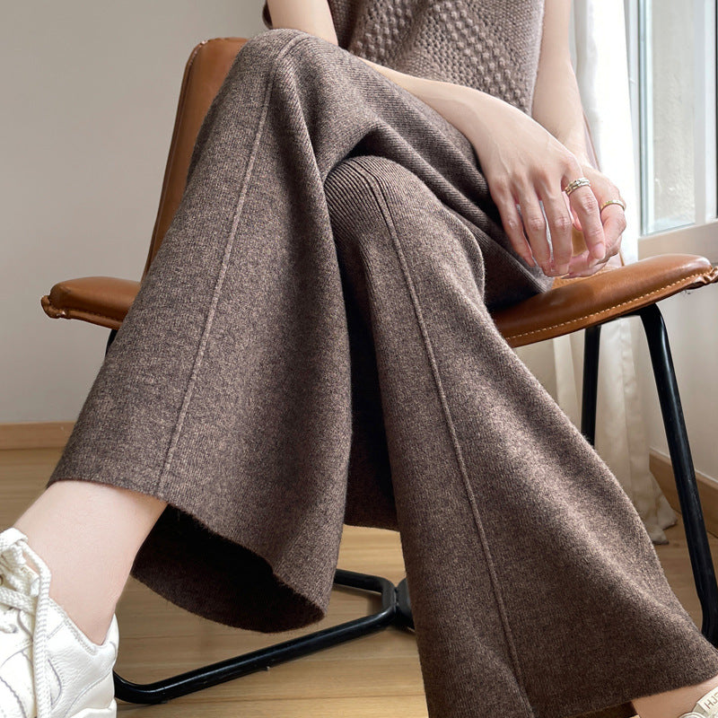 Autumn Winter High-Waist Andy Velvet Wide-Leg Pants