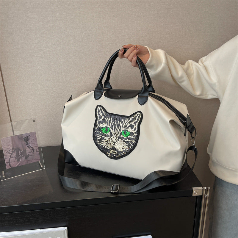 Mini Luggage Travel Bag – Cat Print Carryall