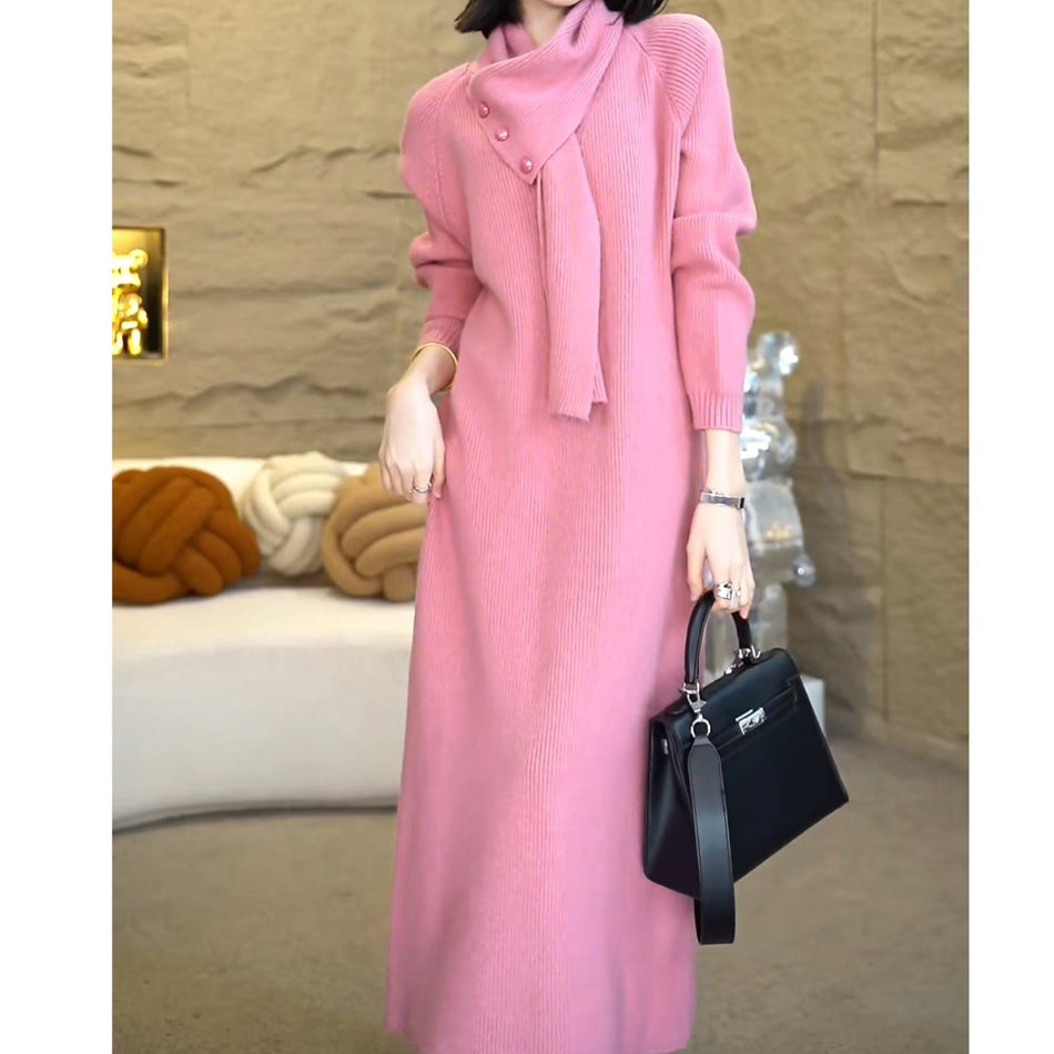 Loose Pullover Sweater Dress